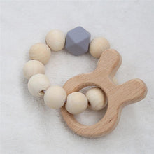 Load image into Gallery viewer, Modern Baby Silicone Wooden  Nursing Bracelets Wood Teether Silicone Beads Teething Wood Rattles Toys for Baby
