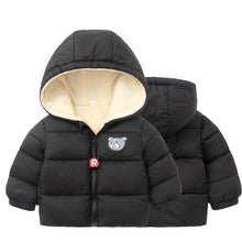 Load image into Gallery viewer, Infant Baby Hooded Warm Jackets For Baby Girls  and Baby Boys For WInter In Modern New Luxury Shiny Design
