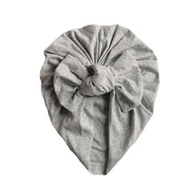 Load image into Gallery viewer, Handamde Elegant Baby Hats for Girls Big Bow Turban Hat Newborn  Baby Beanie Cap Solid Color Style
