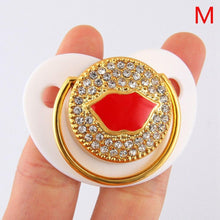 Load image into Gallery viewer, Diamond Luxury Modern Cartoon Eye Baby Pacifier Bling Newborn Kids Baby Boys Girl Nipples Silicone Pacifier For Baby
