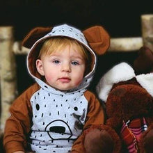 Load image into Gallery viewer, Newborn Boy Long Sleeve Bear Infant Hoodie Pant Tracksuit Set Pajamas For Kids In Bear Deisgn
