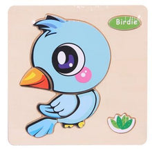 Load image into Gallery viewer, Baby Toys Wooden 3D Puzzle Cartoon Animal Intelligence Kids Educational Brain Teaser Children Tangram Shapes Learning
