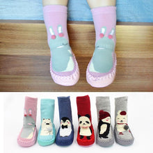 Load image into Gallery viewer, Indoor Sock Shoes Newborn Flexible Baby Soft Socks Winter Cotton Baby Girl Warm Sock With Rubber Soles
