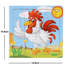 Load image into Gallery viewer, 38 Style Cartoon Wooden Puzzle Children Animal/ Vehicle Toy For  2-6 Year Baby Early Educational Toys for Kids
