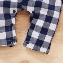 Load image into Gallery viewer, Spring Autumn Newborn Cotton  Casual classic Plaid Collar Jumpsuit for Baby Boys / Girls In Elegant Retro Modern Style
