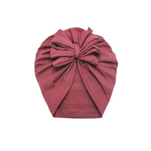 Load image into Gallery viewer, Luxury Modern Baby Headband Hat Bowknot Print Cotton Stretchy Turban Headband Infant Head Wrap Beanie Hat  For Babies and Kids
