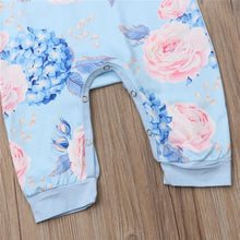 Load image into Gallery viewer, Modern Printed Newborn Baby Girl Romper Floral Jumpsuit Outfit Clothes Set With Bow In Elegant Modern Design
