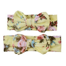 Load image into Gallery viewer, Mother &amp; Baby Headband for Girl Bow Hairband Floral Elastic Hair Bands Parent-Child Turban Hair Accessories Bow For Mother and daughter
