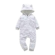 Load image into Gallery viewer, Modern High Quality Newborn Infant Baby Clothes Fleece Jumpsuit Boys Romper Hooded Jumpsuit Bear For Kids
