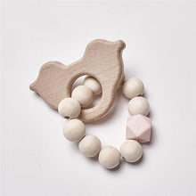 Load image into Gallery viewer, Modern Baby Silicone Wooden  Nursing Bracelets Wood Teether Silicone Beads Teething Wood Rattles Toys for Baby
