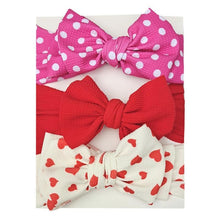 Load image into Gallery viewer, Summer Cute Floral Bows Baby Girl Headbands Elastic Bowknot Newborn Hair Band Turban Set Hair Accessories Bow Set For Kids
