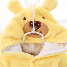 Load image into Gallery viewer, Modern Winter Baby  Bear Animal Costume Hooded Romper Warm Flannel Plush Jumpsuit For Girls and Boys
