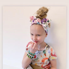 Load image into Gallery viewer, Luxury Elegant Mother &amp; Baby Headbands for Girl Rabbit Ear Hairband Print Floral Bows Hair Bands Parent-Child Hair Accessories
