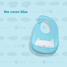 Load image into Gallery viewer, Colorful Baby Stuff Waterproof Silicone Bib Feeding Baby Cartoon Aprons Adjustable Bibs Burp Cloths
