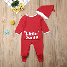 Load image into Gallery viewer, Newborn Girl Boy Autumn Santa Claus Long Sleeve Dot Bandage  Romper Jumpsuit Hat For Christmas Made For Girls and Boys
