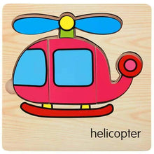 Load image into Gallery viewer, 3D Wooden Children Interesting Puzzle Toys With Animals and Cars Exellent Puzzles Intelligence Kids Early Educational Toys For Children
