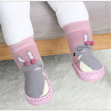 Load image into Gallery viewer, Indoor Sock Shoes Newborn Flexible Baby Soft Socks Winter Cotton Baby Girl Warm Sock With Rubber Soles
