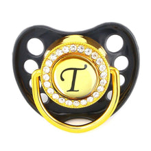 Load image into Gallery viewer, Baby Name Initial Letters Silicone Newborn Kids Dummy Pacifier Nipple Baby Soother Holder Great Babies Gift
