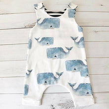Load image into Gallery viewer, Newborn Baby Summer Clothing Sleeveless Whales Print Romper Jumpsuit Sun suit Playsuits For Boys
