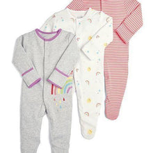 Load image into Gallery viewer, 3pcs Set Baby Romper Newborn Sleep suit Flower Baby Rompers Infant Baby Clothes Long Sleeve Newborn Jumpsuits Pajamas for Kids
