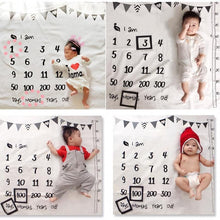 Load image into Gallery viewer, Baby Monthly Growth Milestone Blanket Photography Requirements Background Towel Cute Memory Carpet
