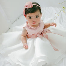 Load image into Gallery viewer, Luxury Designer Handmade Pink Dress for First Birthday Party Girl Baby Clothing Ball Toddler Girls Dress
