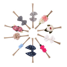 Load image into Gallery viewer, Luxury Modern 10PCS Set Kids Headband Bow For Girl Rabbit Ear Hairbands Turban Knot Kids Turbans Accessories  Headband
