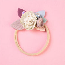 Load image into Gallery viewer, Modern Fashion Floral Headband Newborn Baby Elastic Hairbands Pearl Fresh Style Bow Knot For Girls
