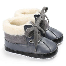 Load image into Gallery viewer, Infant Newborn Baby Boy Winter Warm Lace Up Design Boots Kids Baby Boy Booties Stylish Autumn Shoes
