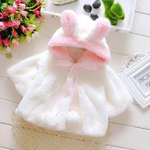 Load image into Gallery viewer, Princess Baby Girls Winter Thick Bownot Cloak Coat Flower for Childre With Flowers
