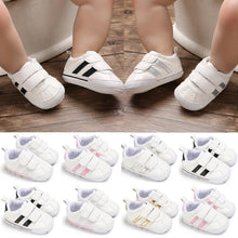 Load image into Gallery viewer, Fashion Soft Sole Hook Loop Pre Walker Sneakers Unisex Baby Boy Girl Leather Sports Non-slip Walker Shoes
