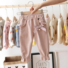 Load image into Gallery viewer, Clothing for Baby Girls Pants Dot Polka Bow Ruffles Casual Trousers Girls Princess Long Pant Children Clothes
