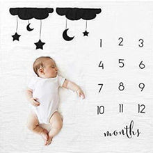 Load image into Gallery viewer, Newborn baby Monthly Growth  Blanket Photography Props Background Cloth For Baby
