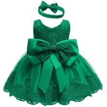 Load image into Gallery viewer, Luxury Modern Baby Girl Christmas Dress Newborn Baby Girls Bow Dresses For Baby 1st Year Birthday Party

