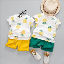 Load image into Gallery viewer, Fashion Infant  Clothing Set for Boys and Girls Cute Summer Casual Clothes Set  Top+Shorts Kids Clothes Summer Edition T shirt and Pants Set
