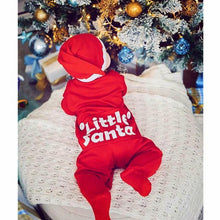 Load image into Gallery viewer, Newborn Girl Boy Autumn Santa Claus Long Sleeve Dot Bandage  Romper Jumpsuit Hat For Christmas Made For Girls and Boys

