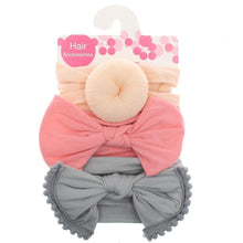Load image into Gallery viewer, Fashion Baby Nylon Bow Headband Newborn Bowknot Round Ball Head wrap Flower Turban Girls Hair Bands Bow For Kids
