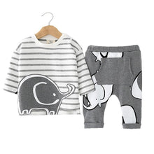 Load image into Gallery viewer, Romper Set Fashion Cartoon Bodysuit Hat and Pant  Clothing Set Cute Animal Newborn Baby Clothes Pajamas
