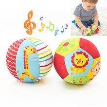 Load image into Gallery viewer, Animal Ball Soft Plush Baby Mobile Toys With Sound Baby Rattle Body Building Ball Newborn Educational Toys For Kids
