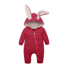 Load image into Gallery viewer, Elegant Baby Clothes Rompers Jumpsuits Newborn Cartoon Little Bee Rabbit Ears Zipper Clothes Cotton Jackets For Kids
