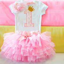 Load image into Gallery viewer, New 1st Birthday Tutu Baby Infant Christening Cake Dresses for Party Kids 1 Year Baby Girl For  Birthday Party
