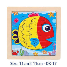 Load image into Gallery viewer, 38 Style Cartoon Wooden Puzzle Children Animal/ Vehicle Toy For  2-6 Year Baby Early Educational Toys for Kids
