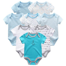 Load image into Gallery viewer, 8PCS Set Modern Baby Rompers Cotton Overalls Newborn Clothes Jumpsuit Sumemr Baby set for Boys and Girls Kids
