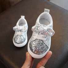 Load image into Gallery viewer, Cute Girls Casual Shoes Sneakers Toddler Baby Girls Bow Sequin Crib Trend Casual Shoes Kids Children Anti Slip Pink Dress Shoes
