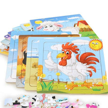 Load image into Gallery viewer, 38 Style Cartoon Wooden Puzzle Children Animal/ Vehicle Toy For  2-6 Year Baby Early Educational Toys for Kids
