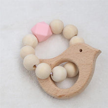 Load image into Gallery viewer, Modern Baby Silicone Wooden  Nursing Bracelets Wood Teether Silicone Beads Teething Wood Rattles Toys for Baby

