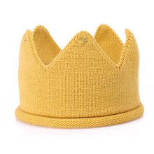 Load image into Gallery viewer, Modern Luxury New Trend  Baby Hat Girls and Boys Crown Knitted Cap Toddler Empty Top Hats Newborn Design Woolen Yarn Bonnet For Kids
