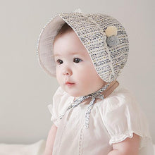 Load image into Gallery viewer, Retro Vintage Newborn Baby Cotton Baby Girl Hat Cap Princess Infant Toddler Baby Bonnet Girls Summer Sun Hat For Girls
