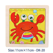Load image into Gallery viewer, 38 Style Cartoon Wooden Puzzle Children Animal/ Vehicle Toy For  2-6 Year Baby Early Educational Toys for Kids
