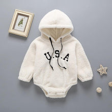 Load image into Gallery viewer, Luxury Modern Newborn Baby Boy/Girl Clothes Long Sleeve Hoddies Bear Zipper Baby Romper Clothes Autumn Winter Season For Kids and Baby
